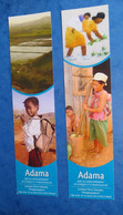 LOT DE 2 MARQUE - PAGES ADAMA Aide Au Développement En Afrique Et à Madagascar - Dos Vierge - Bladwijzers