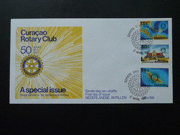 FDC Rotary Club Curacao 1987 Ref 87182 - Rotary, Lions Club