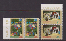 CYPRUS (TURKISH)    1982    Art  (1st Series)    Set  Of  2  Pairs    USED - Usados