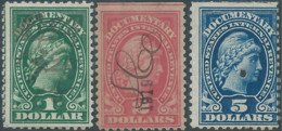 United States,U.S.A,DOCUMENTARY,1919 Inter Revenue 1 & 2 & 5 DOLLARS,Used - Revenues