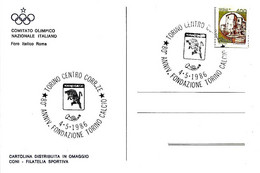 ITALIA  ITALY - 1986 TORINO 80° Fondazione Torino Calcio Su Cartolina Coni Foro Italico  - 7854 - F.D.C.