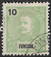 Funchal – 1897 KIng Carlos 10 Réis Used Stamp - Funchal