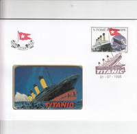 FDC SAO TOME AND PRINCIPE 1781,ships,Titanic - FDC