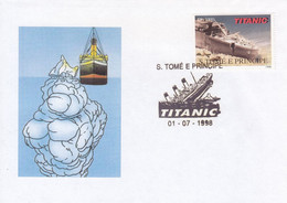 FDC SAO TOME AND PRINCIPE 1791,ships,Titanic - FDC