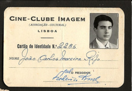 Cartão Do CINE-CLUBE IMAGEM Associação Cultural De Lisboa PORTUGAL 1957 - Cartes De Membre