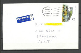 FINNLAND Finland 2001 Air Mail Cover To Estonia Vogel Bird O Turku - Covers & Documents