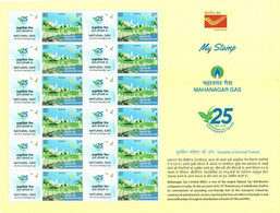 India 2020 Natural Gas, Mahanagar, Eco Friendly, Environment , Cooking,  Sheet Of 12v Stamps  MNH (**) Inde Indien - Neufs