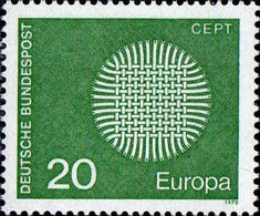 RFA Poste N** Yv: 483/484 Europa Cept Tissage En Forme De Soleil (Thème) - 1970