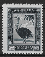 Somalia Italian 1932 MiNr. 188 A  Italienisch-Somaliland Animals Birds Blue-necked Ostrich 1v  MVLH ** 60,00 € - Struisvogels