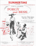Partition Musicale - SUMMERTIME - C'est L'été - Musique George GERSHWIN - PORGY And BESS - Sammy DAVIS Jr - 1935 - Scores & Partitions