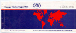 Ticket Luchtvaart Airplane - IATA  - 1988 - Non Classificati