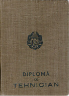 Romania, 1952, Vintage Graduation Certificate / Diploma - Technical High School Of Commerce, Bucuresti - Diploma's En Schoolrapporten