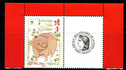2007 - France - Timbre Personnalisé Année Du Cochon Vignette Cérès - NEUF - No 4001A - Cote 6,00 € - Unused Stamps