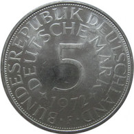 LaZooRo: Germany 5 MARK 1972 F PROOF Scarce - Silver - 5 Mark