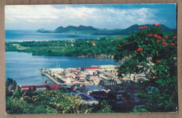 CPSM SAINTE-LUCIE - THE CARIBBEAN - TB Vue Aérienne Village Au Bord De L'eau Avec Détails Maisons - St. Lucia