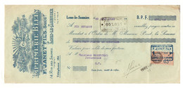 Mandat Spécialité D'imprimés Pour Le Commerce Imprimerie Blein à Lons-le-Saunier En 1930 - Format : 28x12.5 Cm - Sin Clasificación