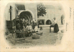 Layrac * 1902 * Place Du Marché , Jour De Marché - Other & Unclassified