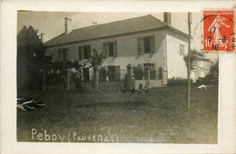 Poudenas , Péboy * Carte Photo 1910 - Andere & Zonder Classificatie