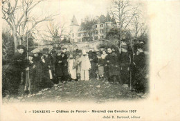 Tonneins * Mercredi Des Cendres 1907 Au Château De Ferron * Carnaval Déguisement Enfants - Tonneins