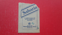 Paper Bag,Galenika-Zemun.Saharin - Supplies And Equipment