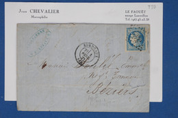 AX17 FRANCE  BELLE LETTRE 1871  BORDEAUX A BEZIERS +CERES EMISSION BORDEAUX +N°46 BORD FEUILLE ++ AFFRANCH.  INTERESSANT - 1870 Emission De Bordeaux