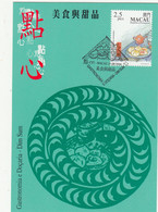 Macau, Macao, Maximum Cards, (134) Gastronomia E Doçaria - Dim Sum 1999 - Cartoline Maximum