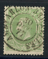 BELGIQUE - COB 30 10C VERT DOUBLE CERCLE D'AMBULANT AMBt ARLON BRUXELLES - 1869-1883 Leopold II.