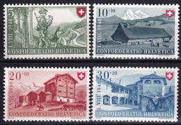 MiNr. 508 - 511 Schweiz1948, 15. Juni. „Pro Patria“: Berufe (IV); Landhäuser (III) - Postfrisch/**/MNH - Neufs