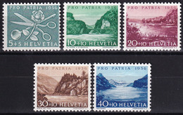 MiNr. 627 - 631 Schweiz1956, 1. Juni. „Pro Patria“: Das Wirken Der Frau; Seen Und Wasserläufe - Postfrisch/**/MNH - Unused Stamps