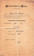 Germany, 1912, Vintage College Certificate - Business College, Leipzig - Diploma's En Schoolrapporten