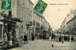 Réquista * Avenue Du Foirail * Café * Hôtel Du Nord * Villageois - Andere Gemeenten