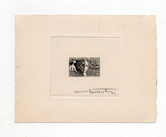 !!! AOF, EPREUVE D'ARTISTE DU N°75 JOURNEE DU TIMBRE SIGNEE PAR LE GRAVEUR - Unused Stamps