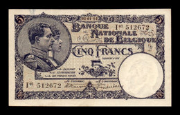 Belgica Belgium 5 Francs 1924 Pick 93a EBC XF - 5 Francs
