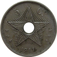 LaZooRo: Belgian Congo 5 Centimes 1911 XF - 1910-1934: Albert I