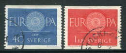 SWEDEN 1960 Europa Used.  Michel 463-64 - Used Stamps