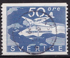 SE609B – SUEDE – SWEDEN – 1936 – BROMMA AIRPORT – Y&T # 6 USED 10 € - Oblitérés