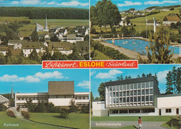 D-59889 Eslohe - Sauerland - Alte Ansichten - Rathaus - Schützenhalle - Schwimmbad - 2x Nice Stamps - Meschede