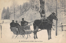 CPA 25 MONTAGNES DU DOUBS DANS LES NEIGES ( ATTELAGE CHEVAL SOUS LA NEIGE Rare - Other & Unclassified