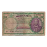 Billet, Portugal, 20 Escudos, 1951, 1951-06-26, KM:153a, B - Portugal