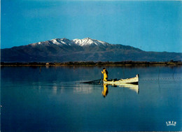 Le Canigou * Vue Sur Le Pic * Pêche Sur Le Lac , Pêcheur Au Filet - Autres & Non Classés