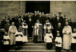 Mulhouse * Dornach * Carte Photo * Groupe Et Religieux Sur Le Parvis De L'église * Photo Georges BRAUN - Mulhouse