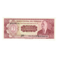 Billet, Paraguay, 10 Guaranies, KM:196b, NEUF - Paraguay