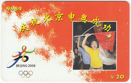 CHINA F-822 Prepaid 9989 - Event, Sport, Oympic Games Beijing - Used - China