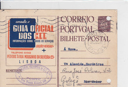 Portugal -Postal  1946 Circulou  Do Porto Para Golegã - Lisboa