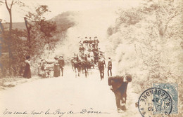 CPA 63 PUY DE DOME SUITE DE 3 CARTES PHOTO REPRESENTANT DES DILIGENCES SOUS LA NEIGE - Autres & Non Classés