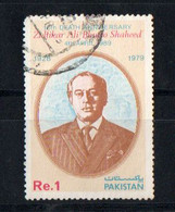 Pakistan - The 10th Anniversary Of The Death Of Zulfikar Ali Bhutto - Used, ( Condition As Per Scan ) - Pakistan