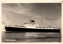 Bateau * Le Paquebot LA VILLE DE TUNIS * Navire - Steamers