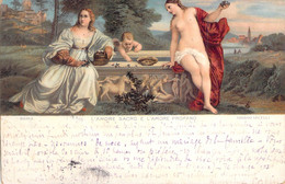 CPA  L'amore Sacro E L'amore Profano - Seins Nus - Carte Précurseur - Dos Simple - Paintings