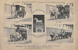 Delcampe - CPA 75 PARIS LA MAISON FELIX POTIN POSSEDE LES PLUS BEAUX ATTELAGES - Public Transport (surface)