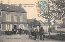 CPA 94 PLESSIS TREVISE RESTAURANT LAUGAUDIN PLACE DE L'EGLISE (diligence - Otros & Sin Clasificación